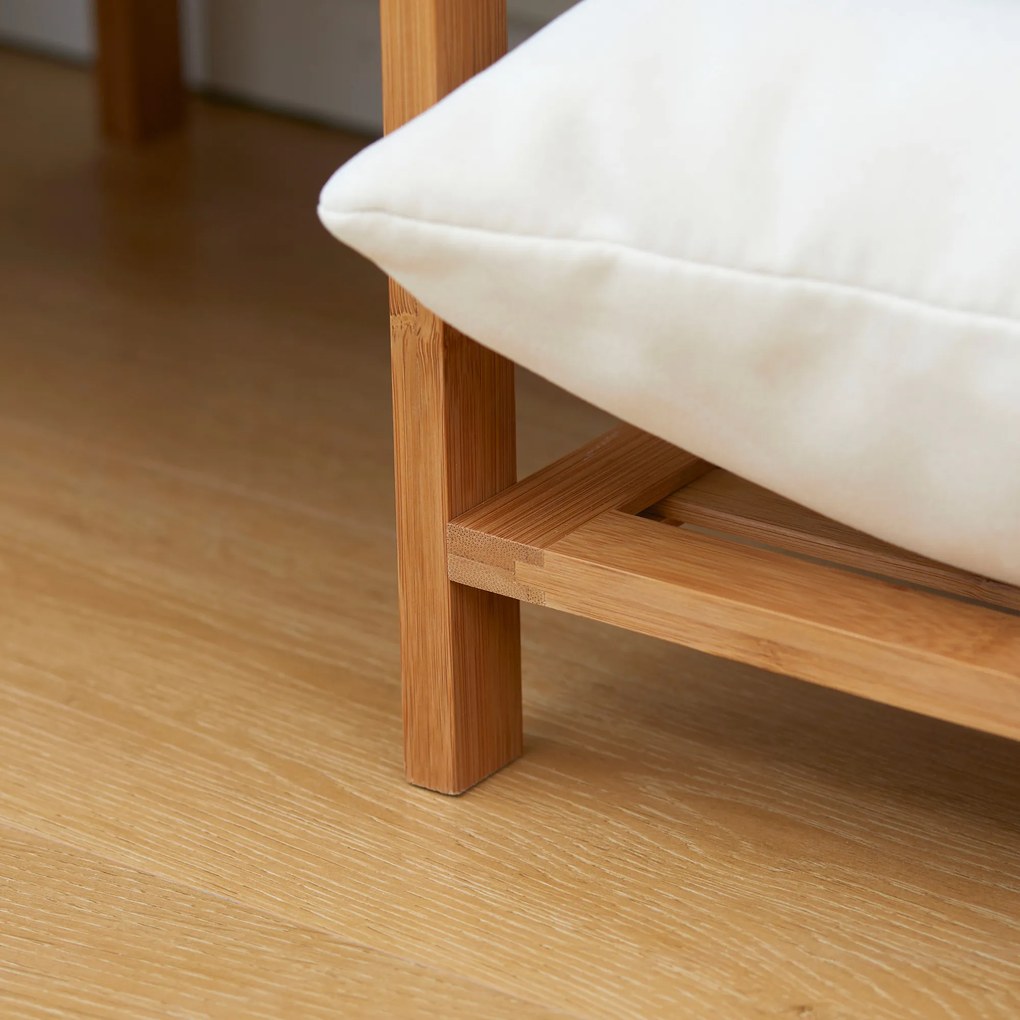 HOMCOM Suport pentru Haine din Bambus cu Rafturi pe 6 Niveluri și Bară pentru Haine, Stender pentru Dormitor și Hol, Design Modern, 90x30x145 cm, Lemn Natural | Aosom Romania