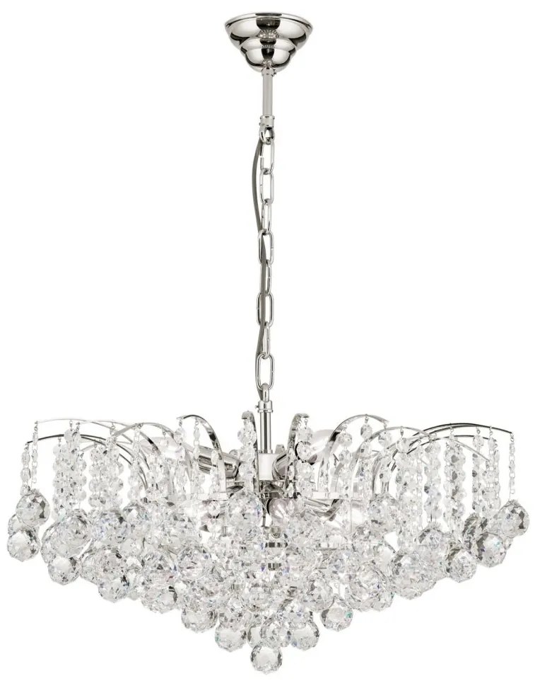 Candelabru cristal Asfour design lux KRISTALL KLASSISCH 9L chrome plated/clear