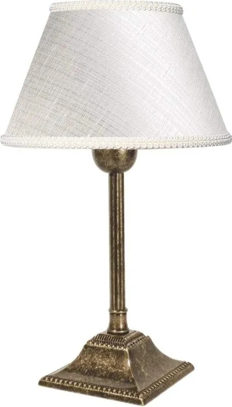 Veioza, Lampa de masa cu abajur elegant Ivory Striped Small