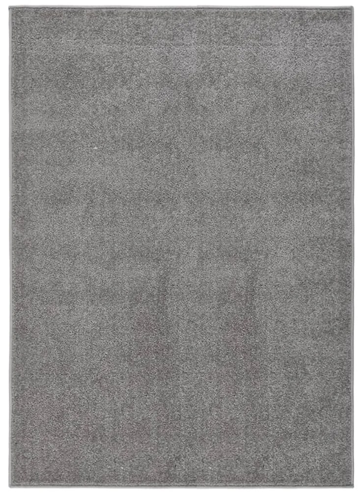 vidaXL Covor cu fire scurte, gri, 120x170 cm