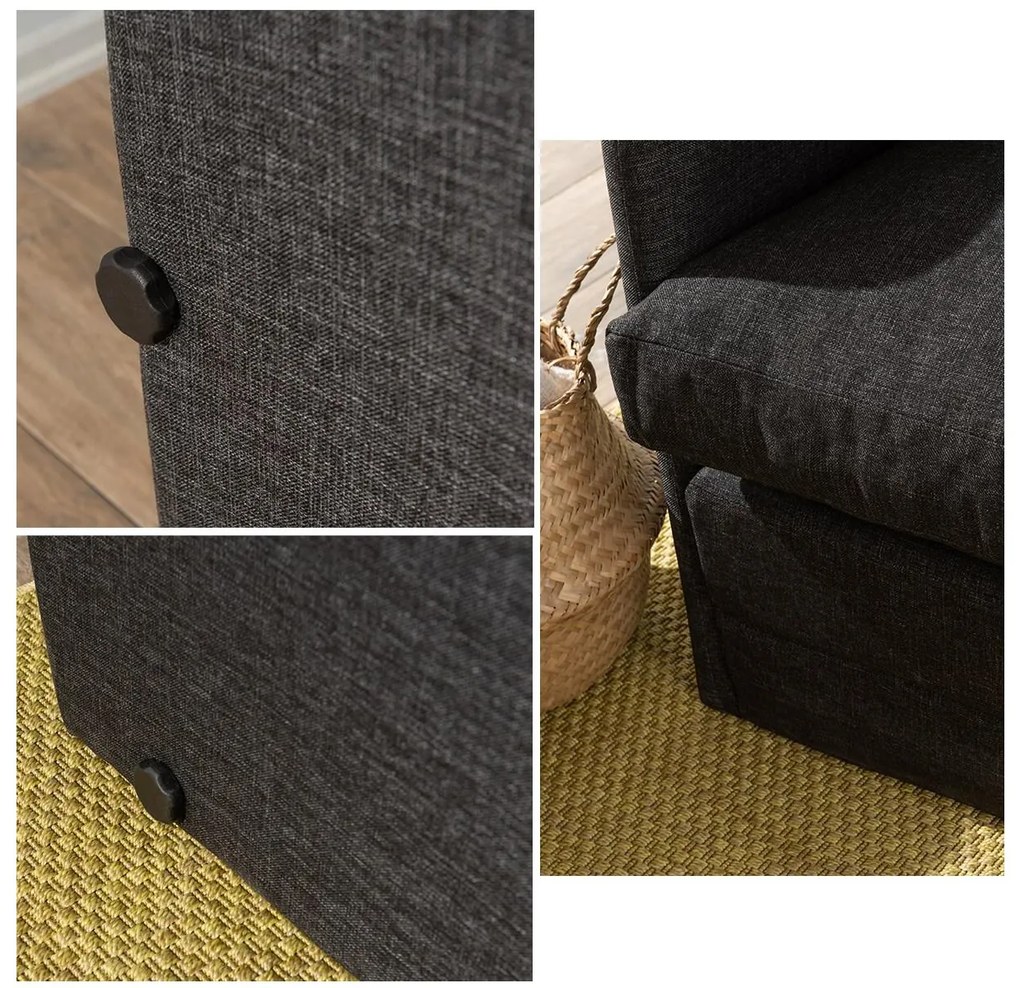 Canapea extensibilă Sagoretti (gri închis). 1107022