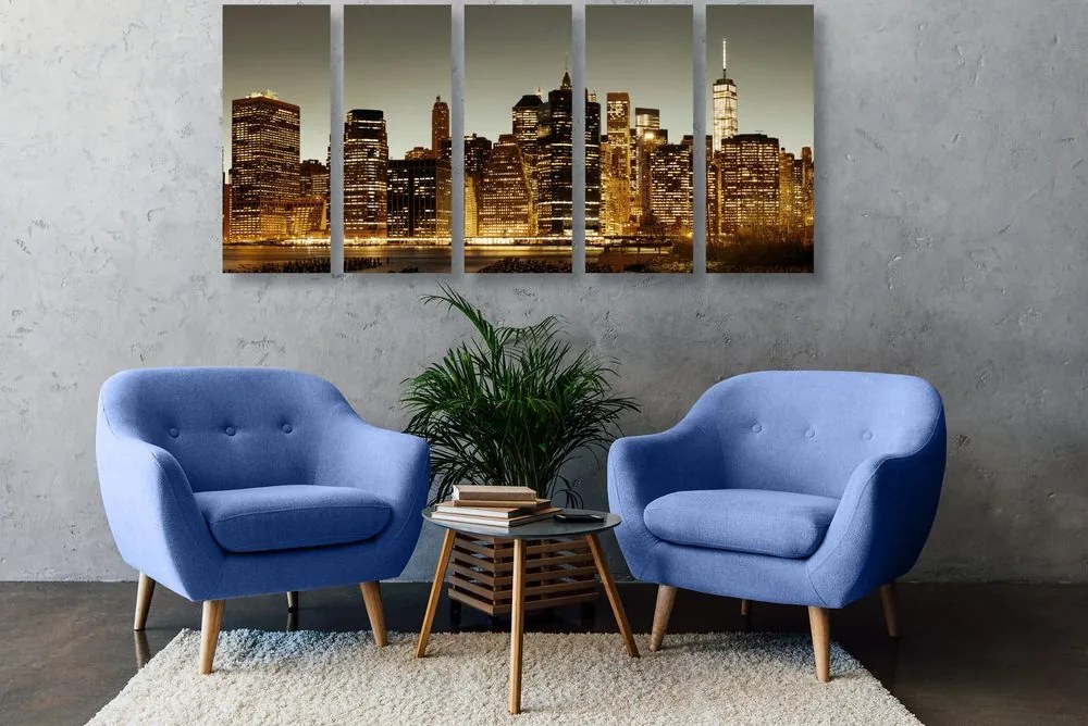 Tablou 5-piese centrul New York-ului