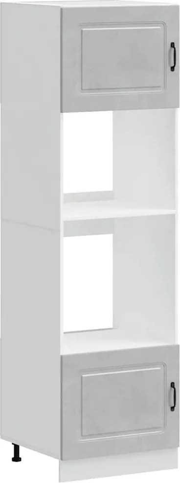 vidaXL Dulapuri pentru cuptor 2 buc Kalmar Beton Gri Lemn prelucrat