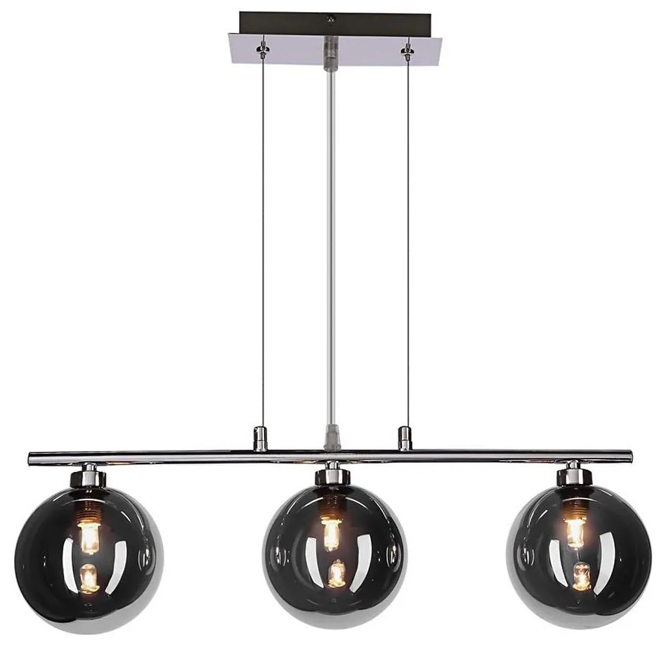 Lustră pe cablu SOMUL 3xG9/20W/230V fumuriu-negru