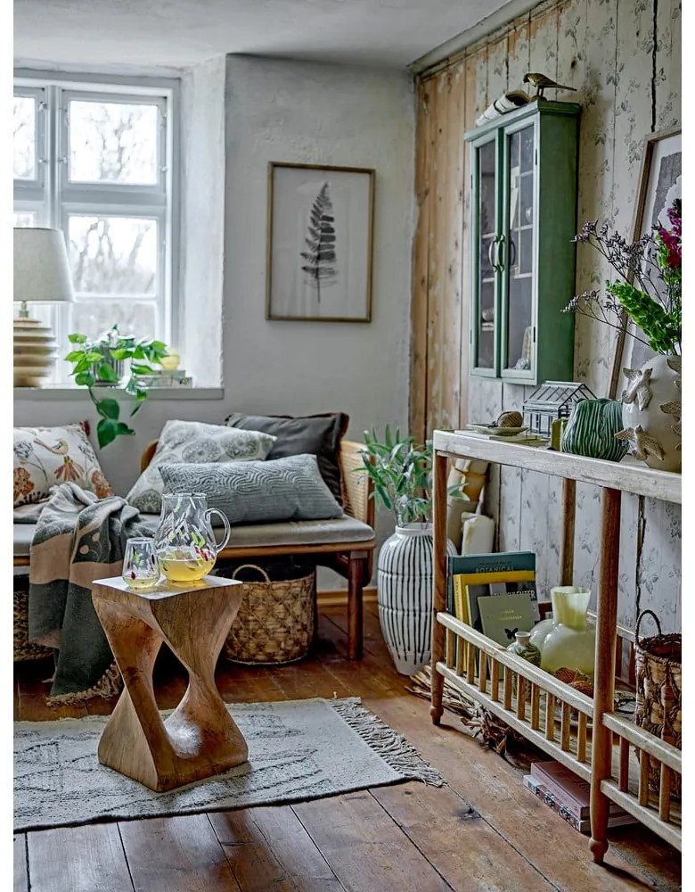 Vitrină verde din lemn de brad 13,5x80 cm Hazem – Bloomingville