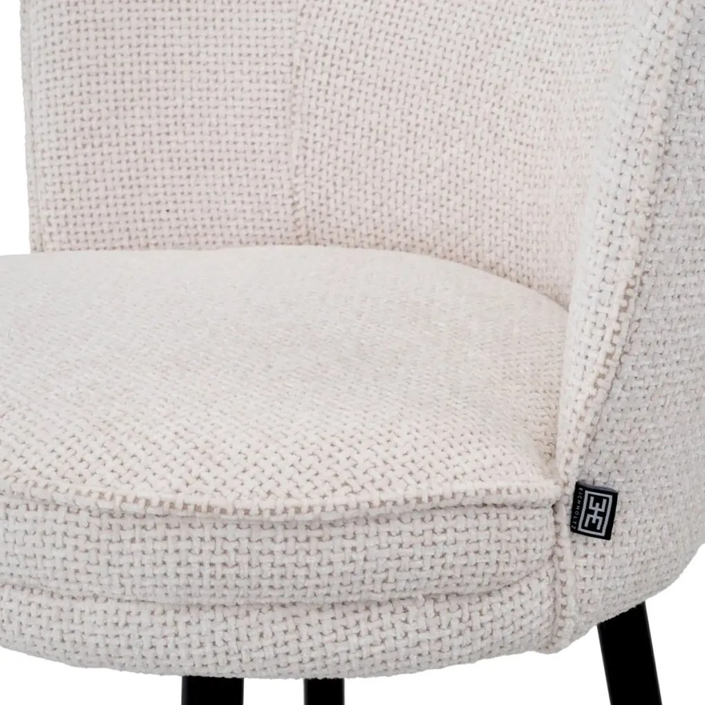 Scaun de bar pivotant design LUX Grenada, Lyssa off-white