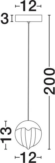 Lustra, Pendul modern LED ALICIA negru