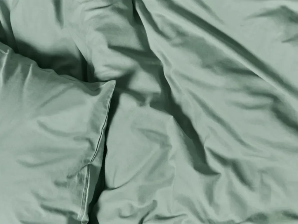 Lenjerie de pat din bumbac CALMORA verde salvie Dimensiune lenjerie de pat: 2 buc 70 x 90 cm | 200 x 220 cm