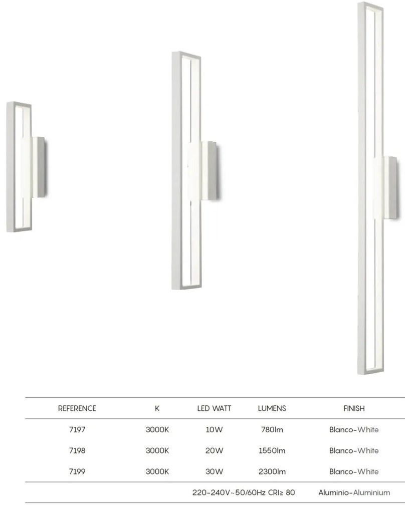 Aplica LED de perete iluminat ambiental DURBAN 30W alba