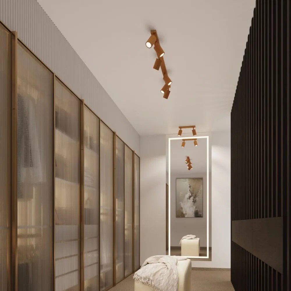 Spot auriu 6,5x30 cm Gleam – Sollux