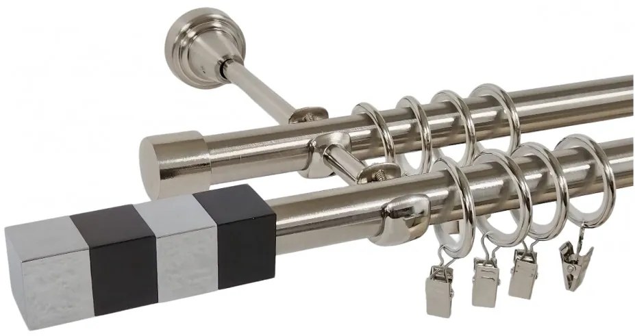 Galerie dubla MAGNUM /19 - INOX (Alege marime: 140 cm)