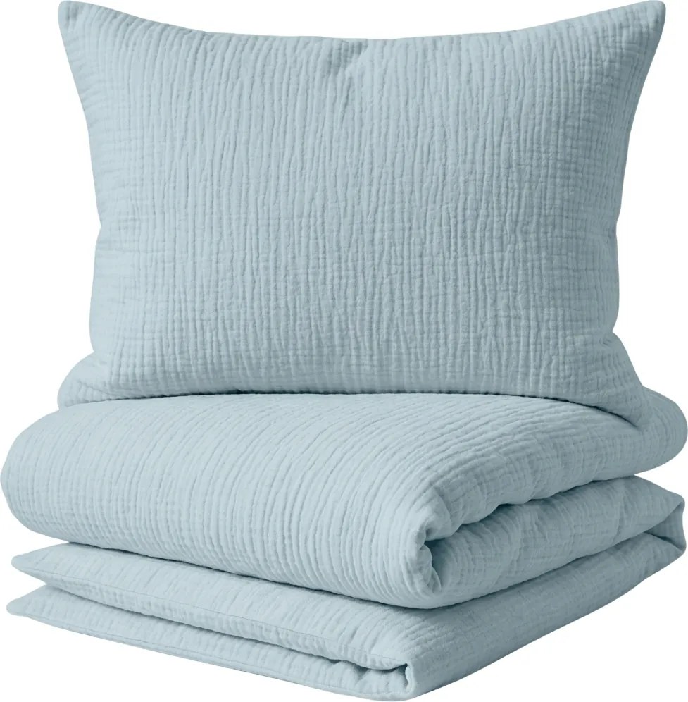 Lenjerie de pat din muselina MUSSARI albastru deschis Dimensiune lenjerie de pat: 80 x 80 cm | 135 x 200 cm