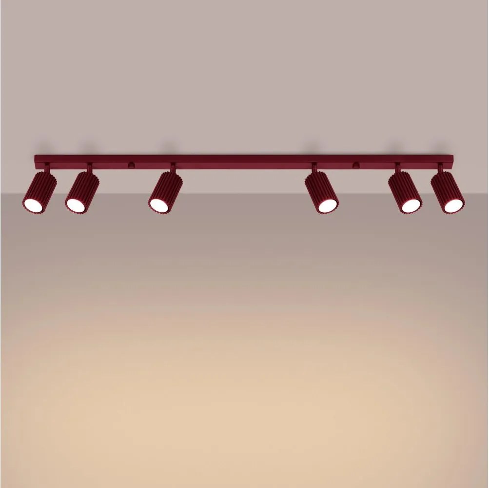 Brilagi - Plafonieră LED CRESTO cu 6 spoturi GU10, 10W, 230V, burgundiu