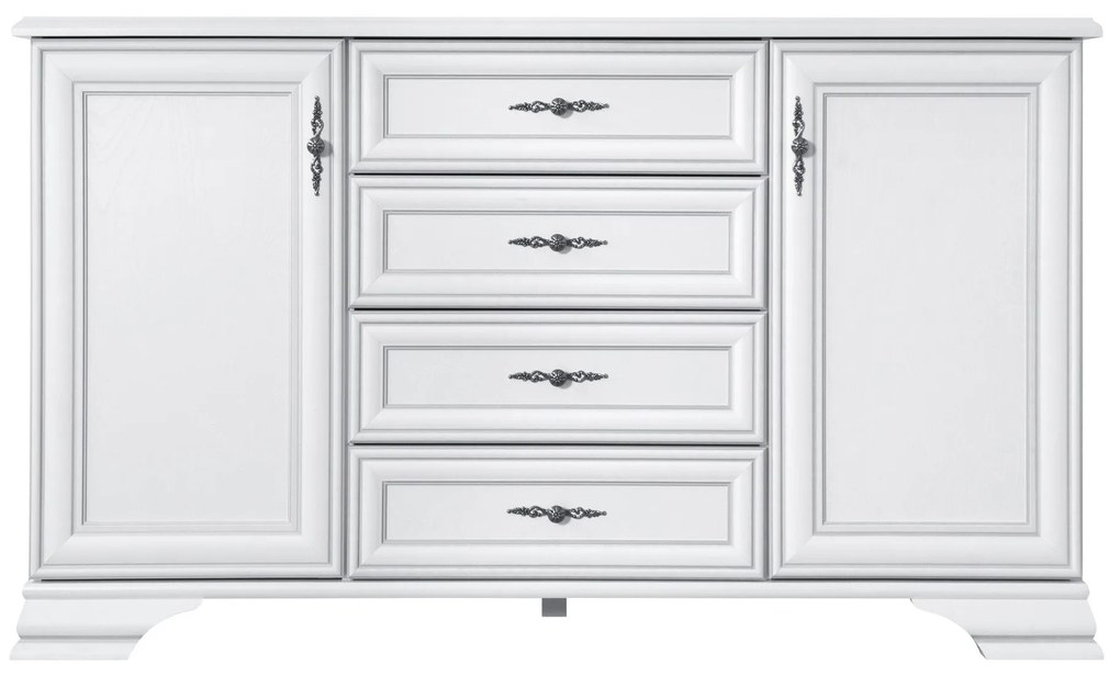 Comoda Idento B, alba, PAL, 154.5x44.5x90 cm