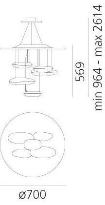 Lustră LED dimabilă aplicată Artemide 1477110A MERCURY LED/29W/230V 3000K