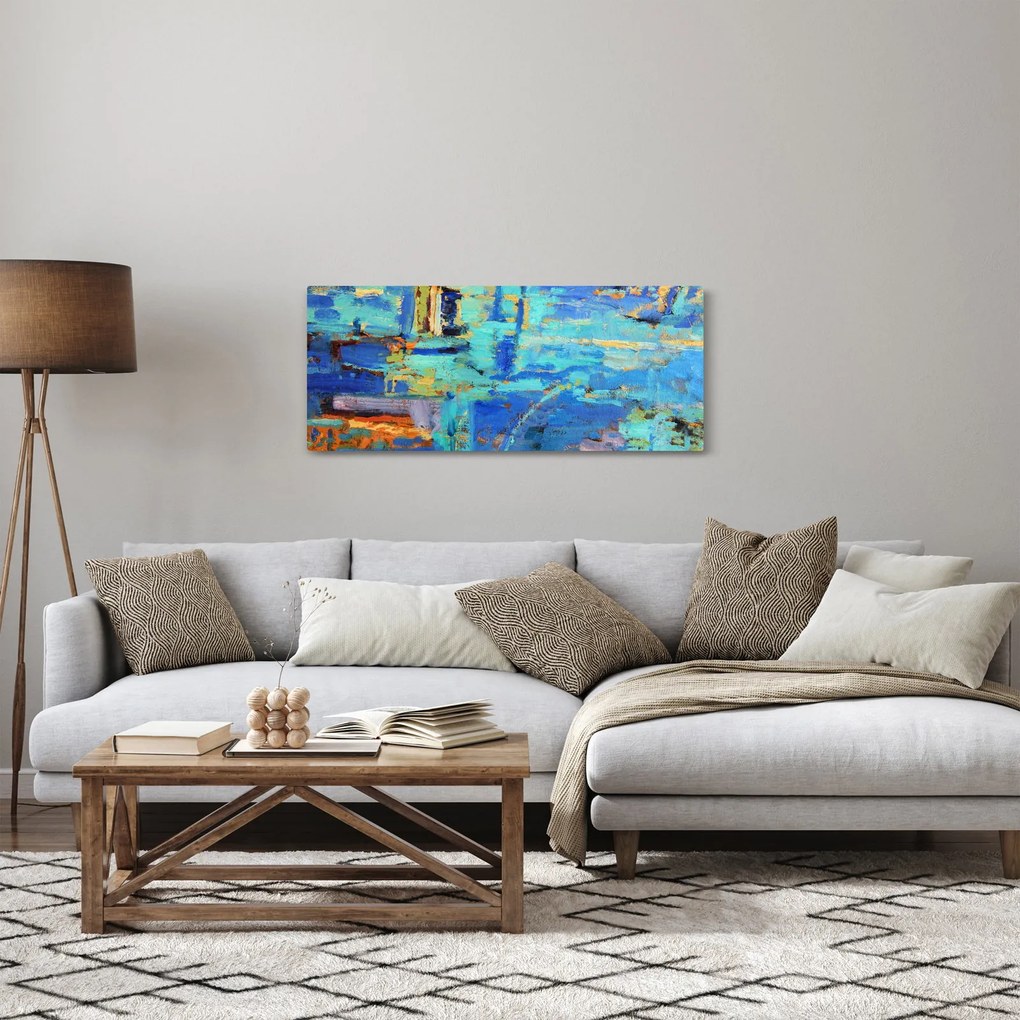 Tablou - pictură abstractă în ulei (120x50 cm)