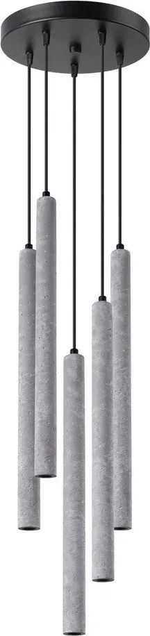 Lustră gri din beton ø 25 cm Fideus – Sollux