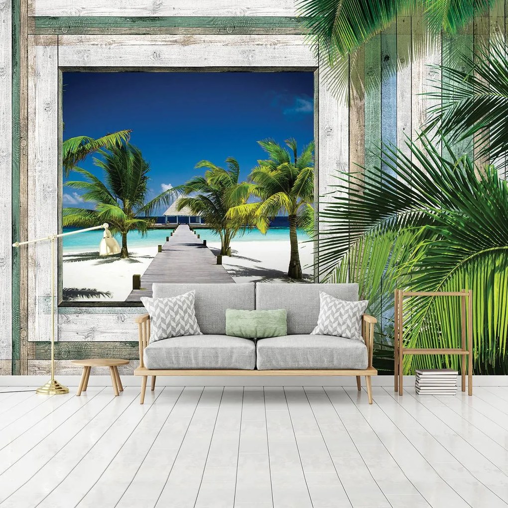 Fototapet - Plajă, mare, nisip (152,5x104 cm)
