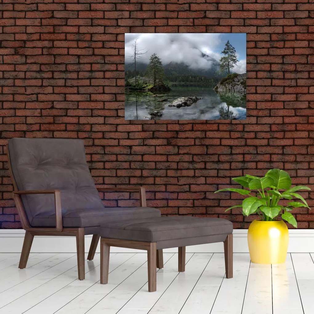 Tablou cu pomi în lac (70x50 cm)