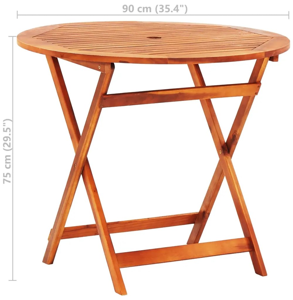 Masa plianta de gradina din lemn de eucalipt, EUCALIPTO