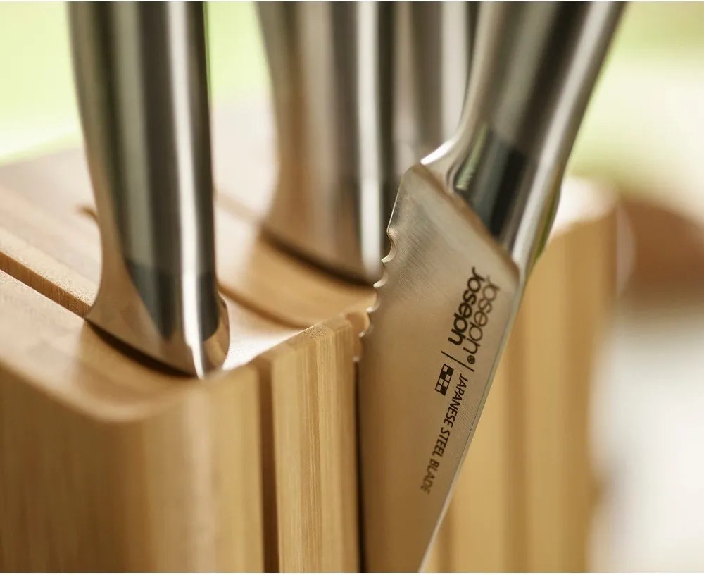 Set de cuțite cu suport din oțel inoxidabil 5 buc. Elevate Bamboo – Joseph Joseph