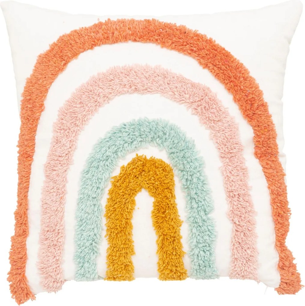 Perna decorativa Rainbow, 100% bumbac, 40 x 40 cm