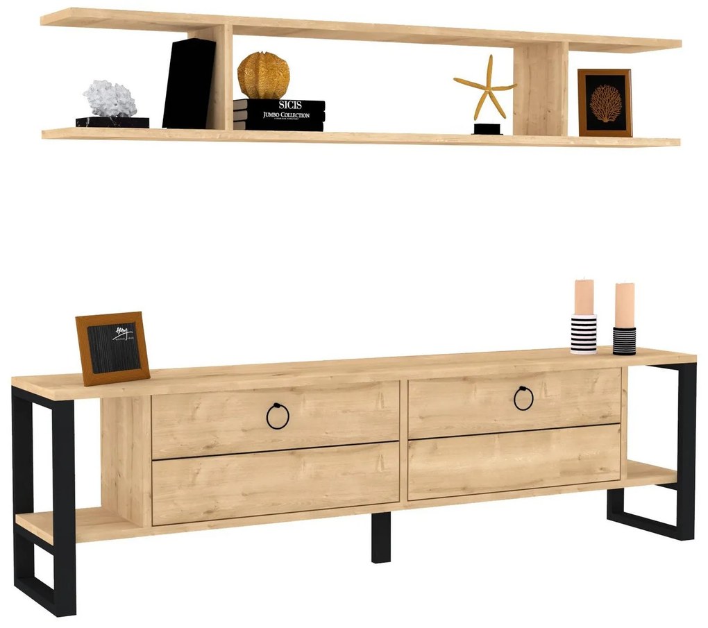 Mobilier living Menile 3 (stejar zafir) . 1095560