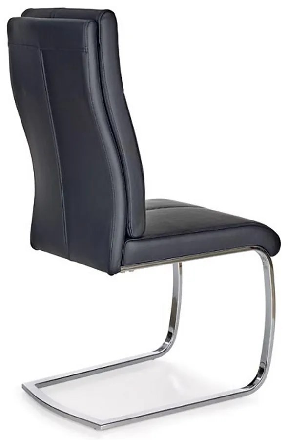 Scaun de bucaterie Treva, negru/argintiu