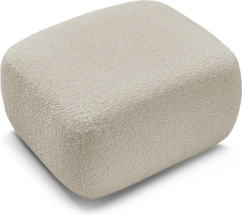 Taburet bej cu tapițerie din țesătură bouclé Montaigne – Bobochic Paris