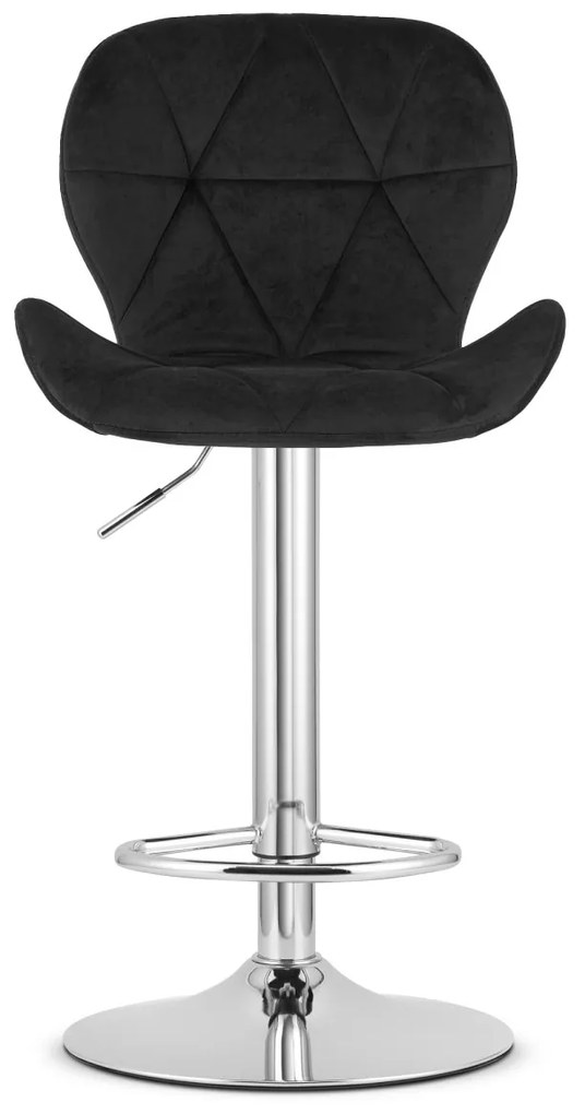 Scaun de bar WEST VELVET, neagra