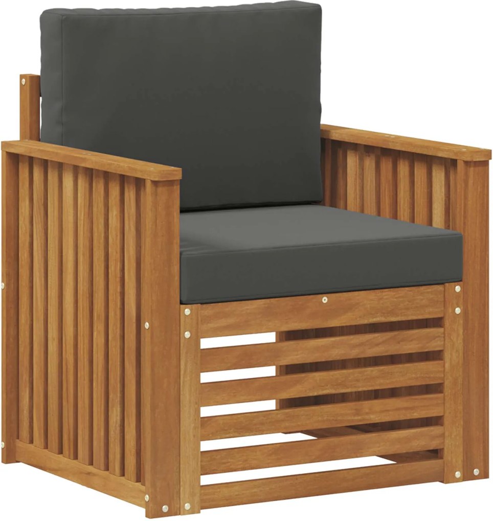 vidaXL Set de canapele de exterior cu pernă natural 71 x 63 x 73 cm