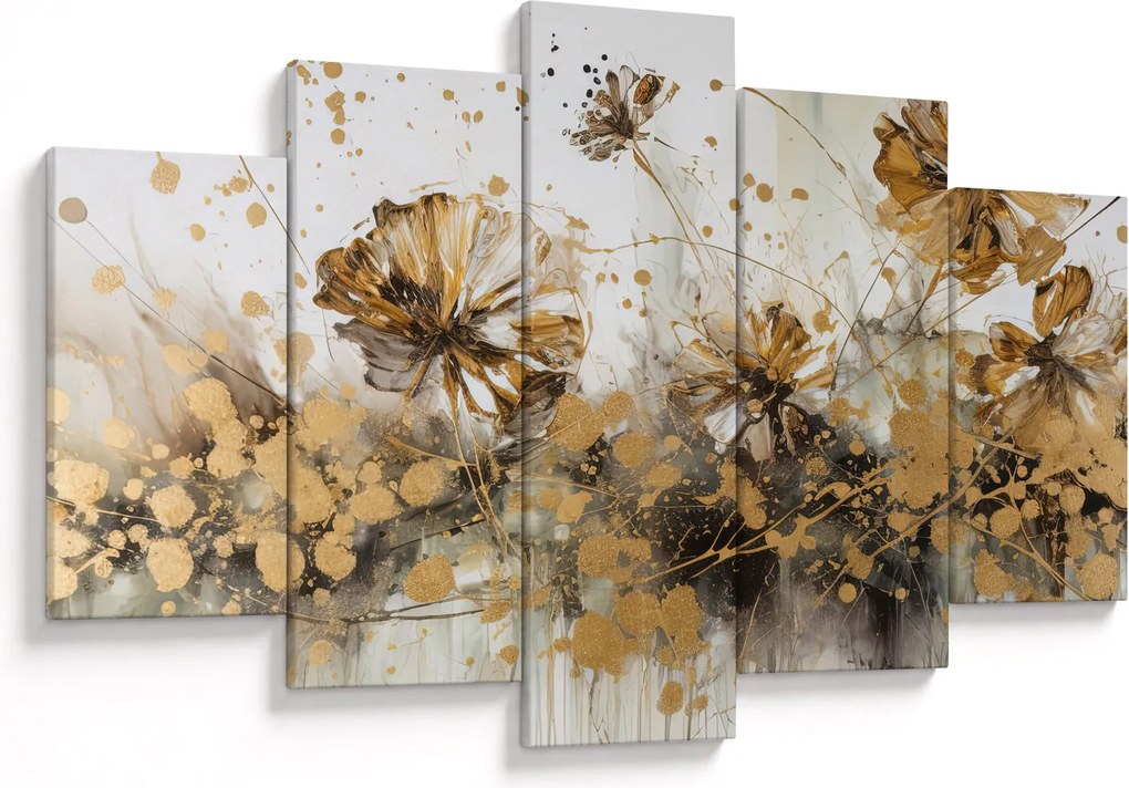 Tablou - pictură abstractă florală (150x105 cm)