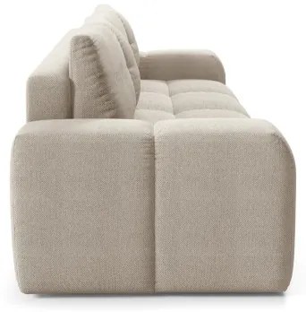 Canapea extensibilă tapițată ALMADA, 3 locuri, cu spațiu de depozitare, bej