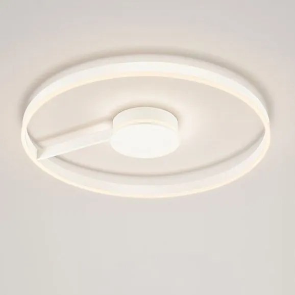 Lustra circulara aluminiu alb LED CCT SIENA 80cm