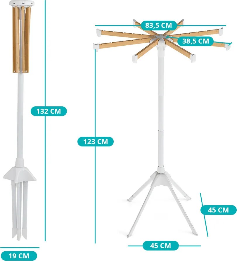 Uscător pliabil cu umerașe