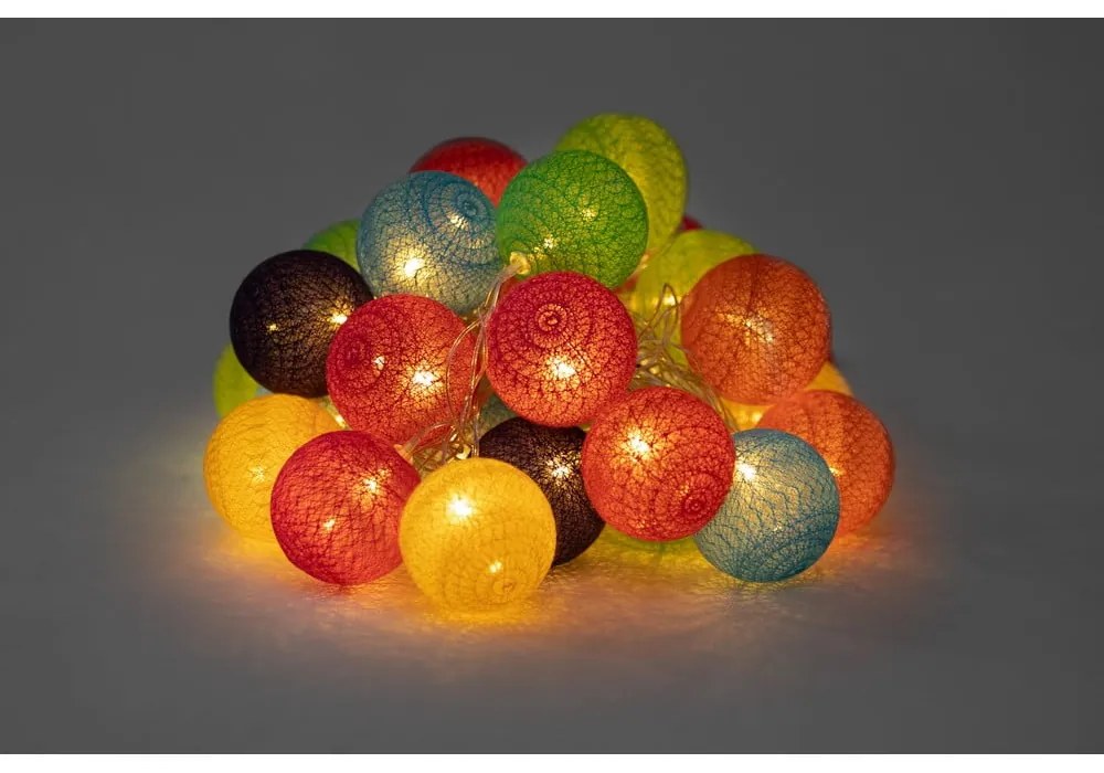 Ghirlandă luminoasă cu becuri LED LUKKA, 30 lumini, multicolor