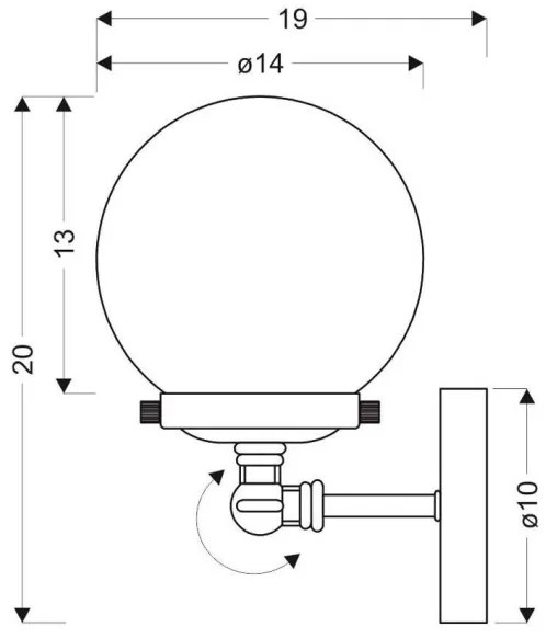 Lampă de perete BALLET 1xE27/40W/230V crom mat