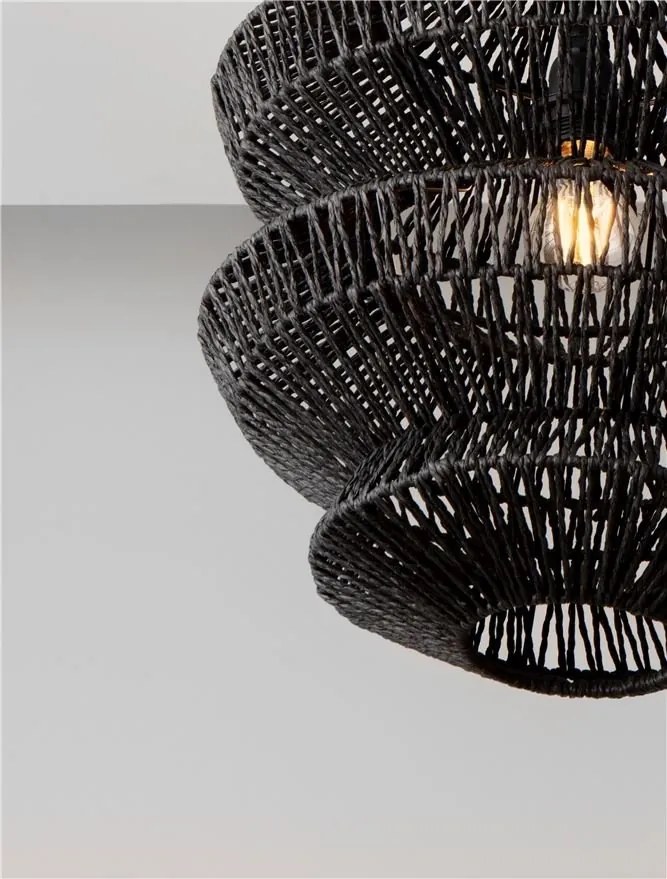 Lustra/Pendul design natural NUA negru