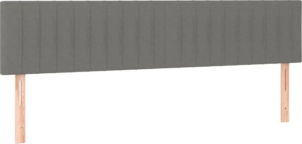 vidaXL Tăblii de pat, gri închis, 160x5x78/88 cm, textil