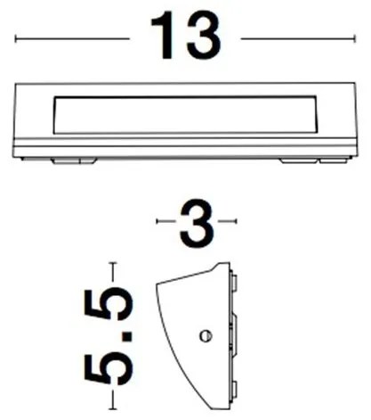 Mini Aplica LED ambientala pentru iluminat exterior IP54 LIV alba