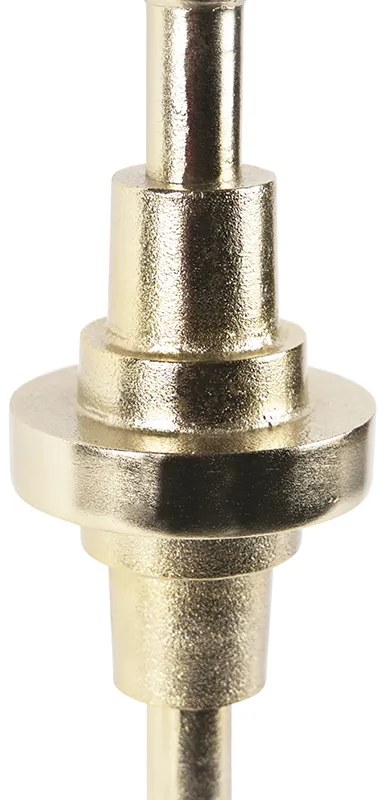 Lampă de masă Art Deco aurie și neagră cu abajur din bumbac 45 cm - Diverso