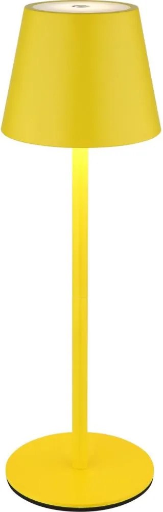 Globo 58488Y-LED Lampă de masă VANNIE, cu dimmer, tactilă, reîncărcabilă, pentru exterior, 3W/5V IP54 1800mAh, galbenă