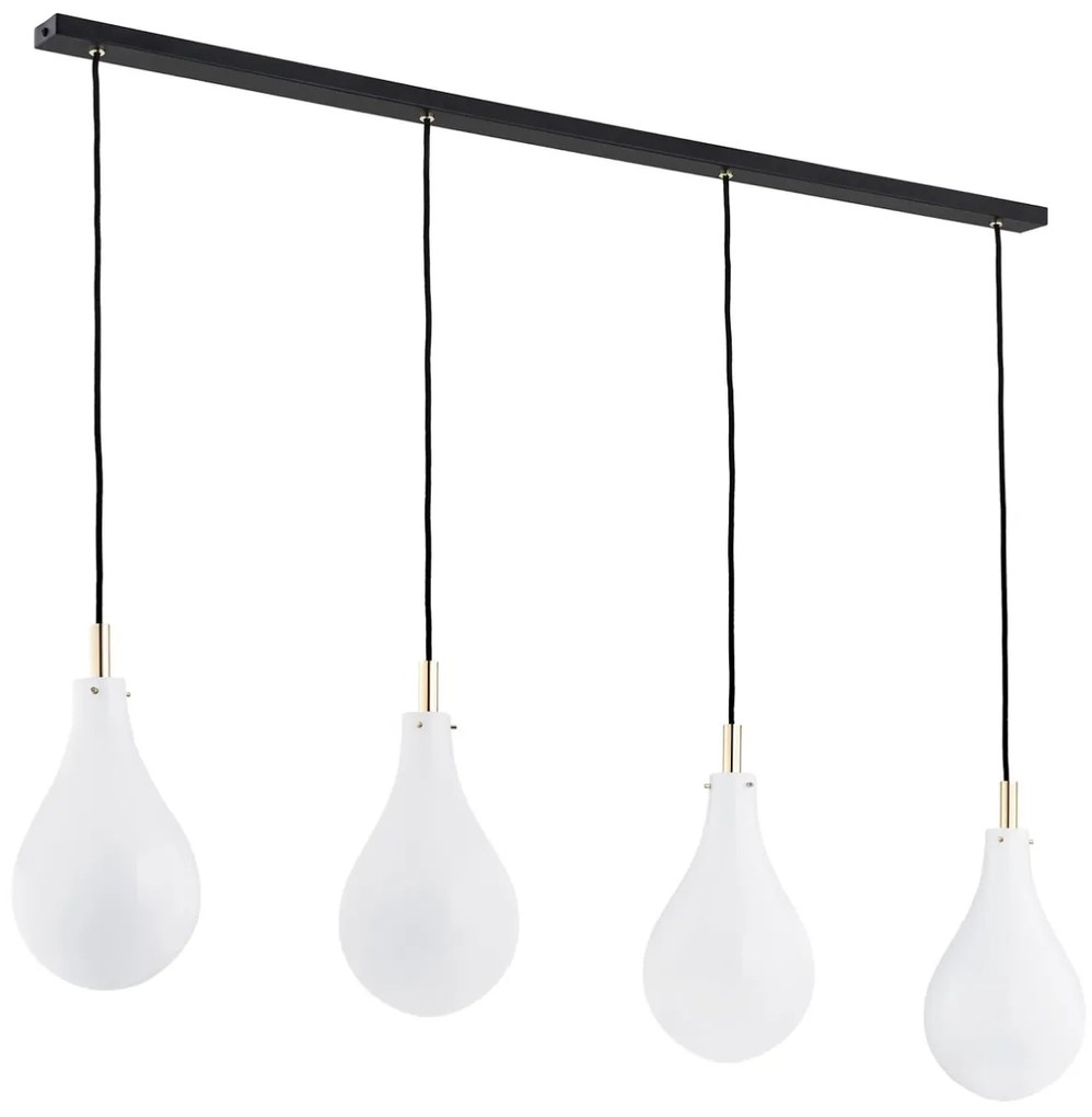 Lustra cu 4 Pendule sticla design decorativ OAKLAND alba