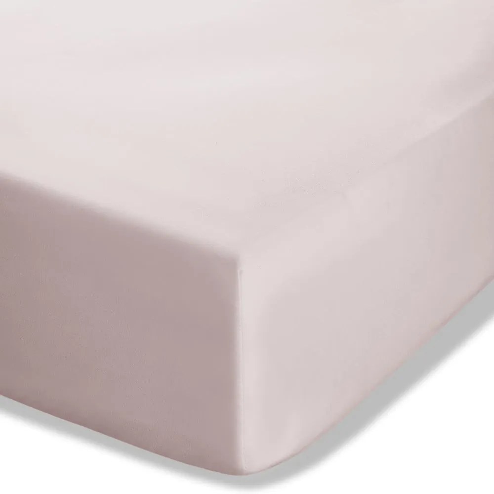 Cearceaf roz deschis din bumbac percale cu elastic 150x200 cm Easy Iron Percale – Catherine Lansfield