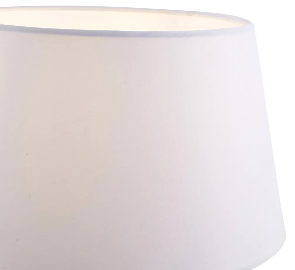 Lampă de podea bronz cu abajur alb și lampă de citit reglabilă - Ladas