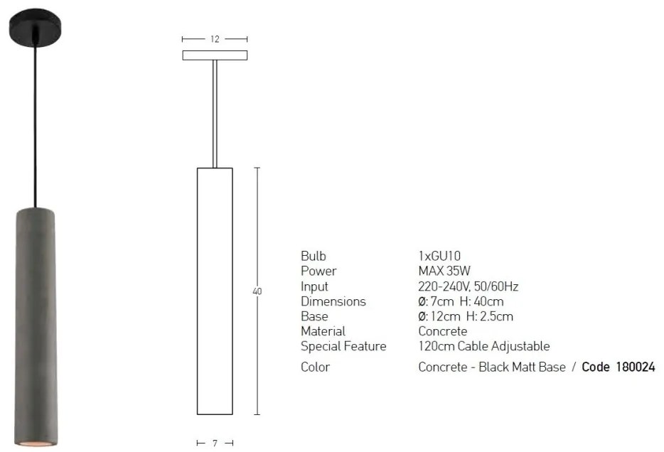 Pendul design industrial Sulivan 7cm