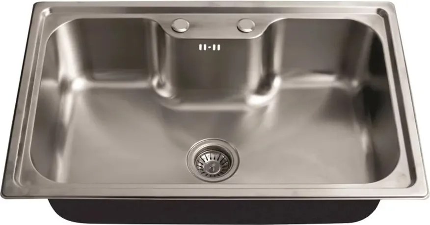 Chiuveta inox Inter Ceramic cu o cuva fara picurator finisaj inox lucios 80x50 cm