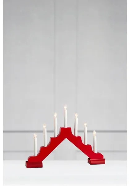 Sfeșnic LED de Crăciun Markslöjd 706050 EVELIN 7xLED/0,06W/6xAA alb