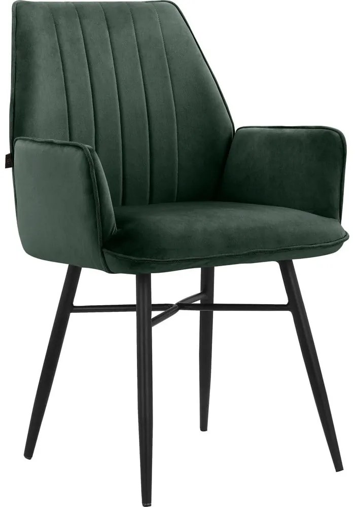 Set de scaune de sufragerie verde 2 buc. tapițat Anzo – Støraa