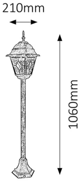 Rabalux 8185 - Lampă exterior MONACO 1xE27/60W/230V